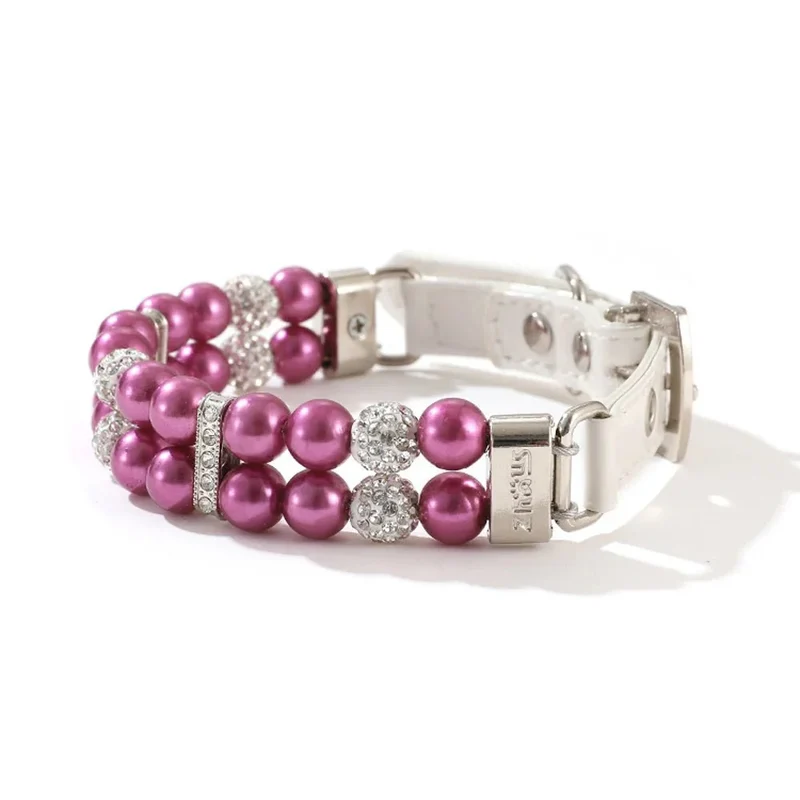 Collier Perles Strass Bijou Chien