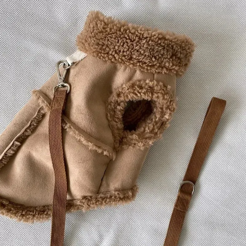Manteau Petit Chien Laisse Intégrée 2-en-1