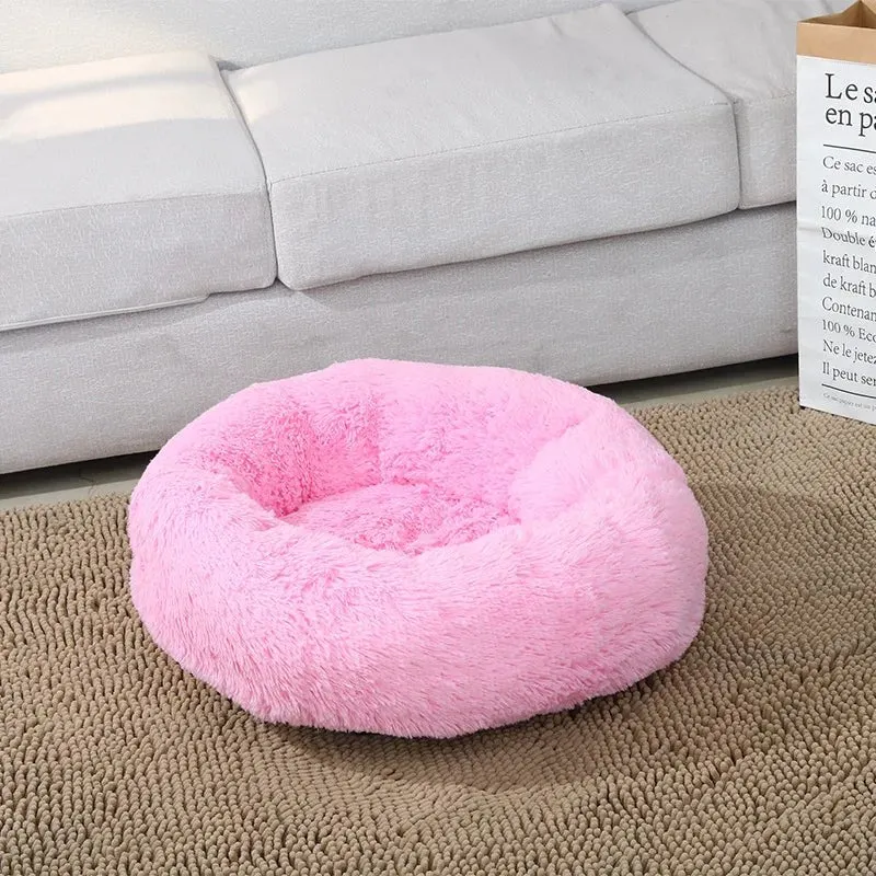 Panier Donut Rose Ultra Doux Chien