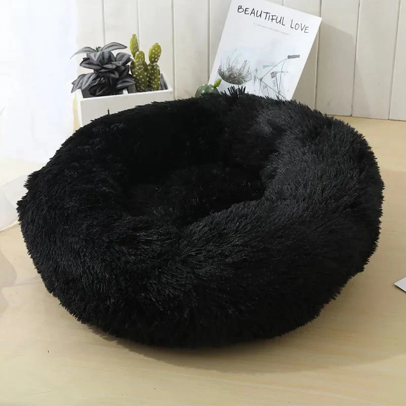Panier Donut Noir Cocon Gros Chien