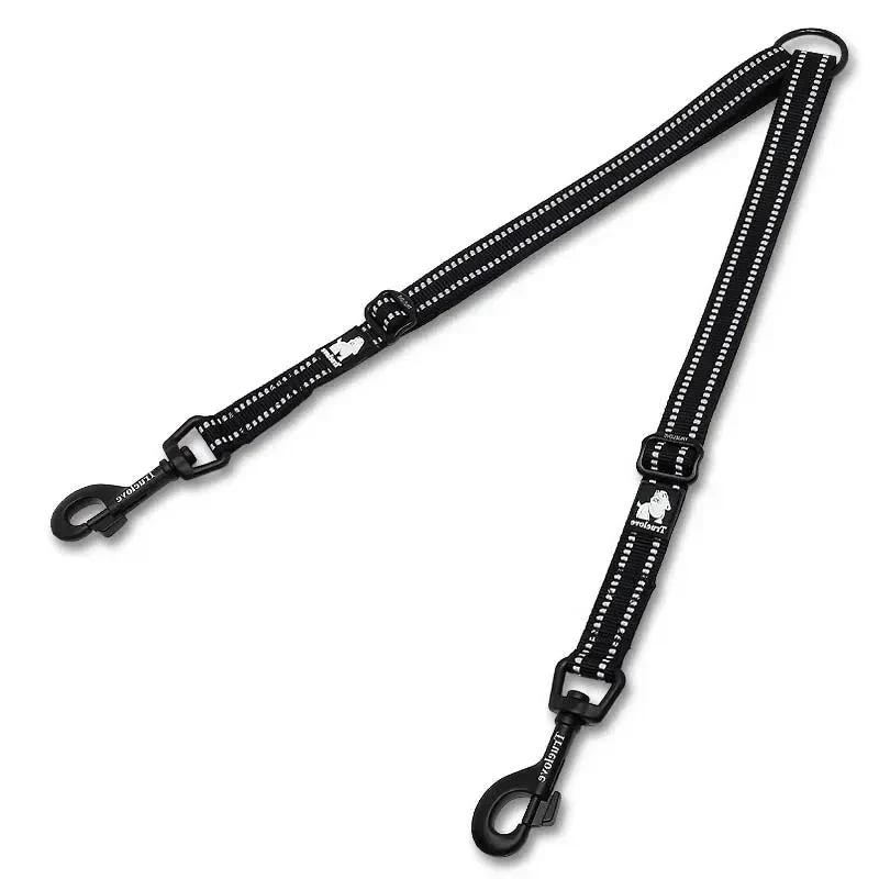 Laisse Double Chasse Réfléchissante Réglable