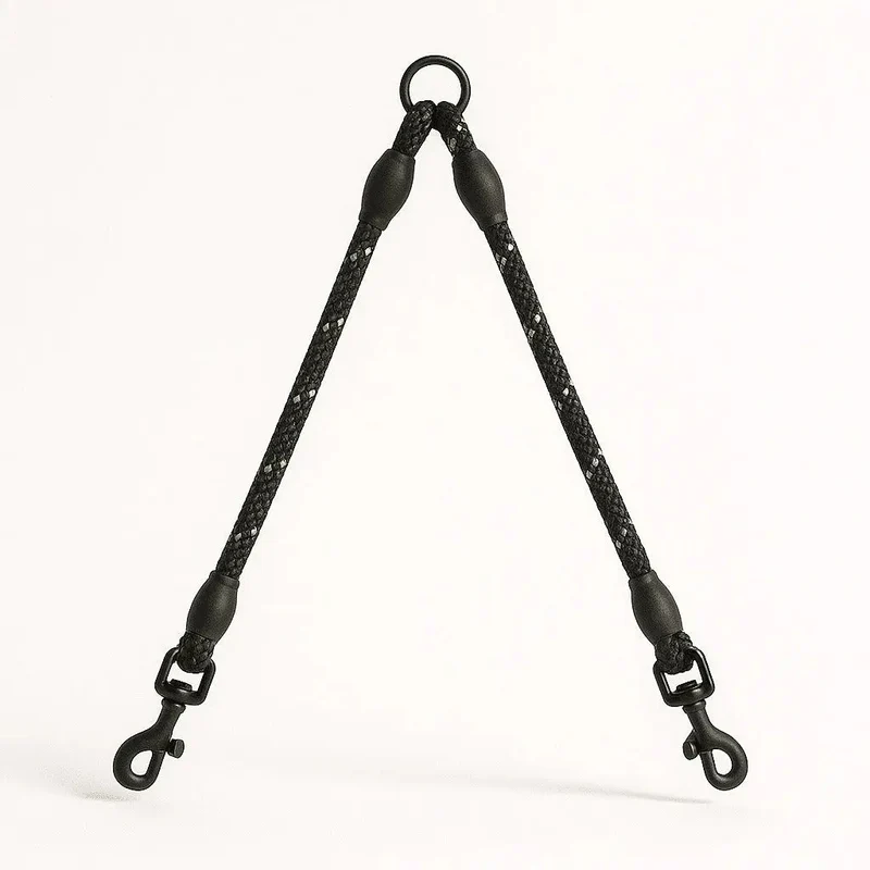 Laisse Double Nylon Réglable Chien