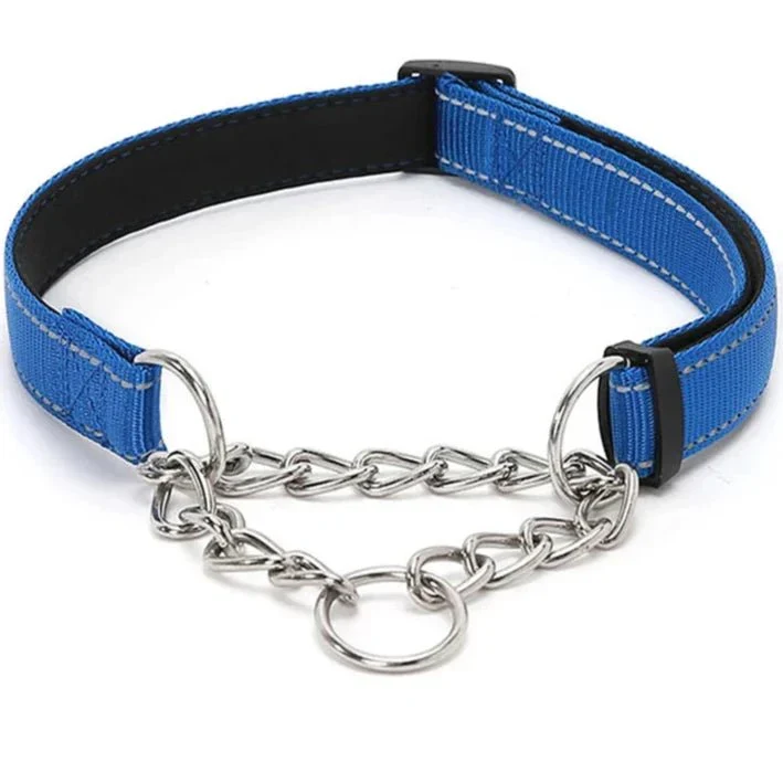 Collier Étrangleur Nylon Réfléchissant Gros Chien