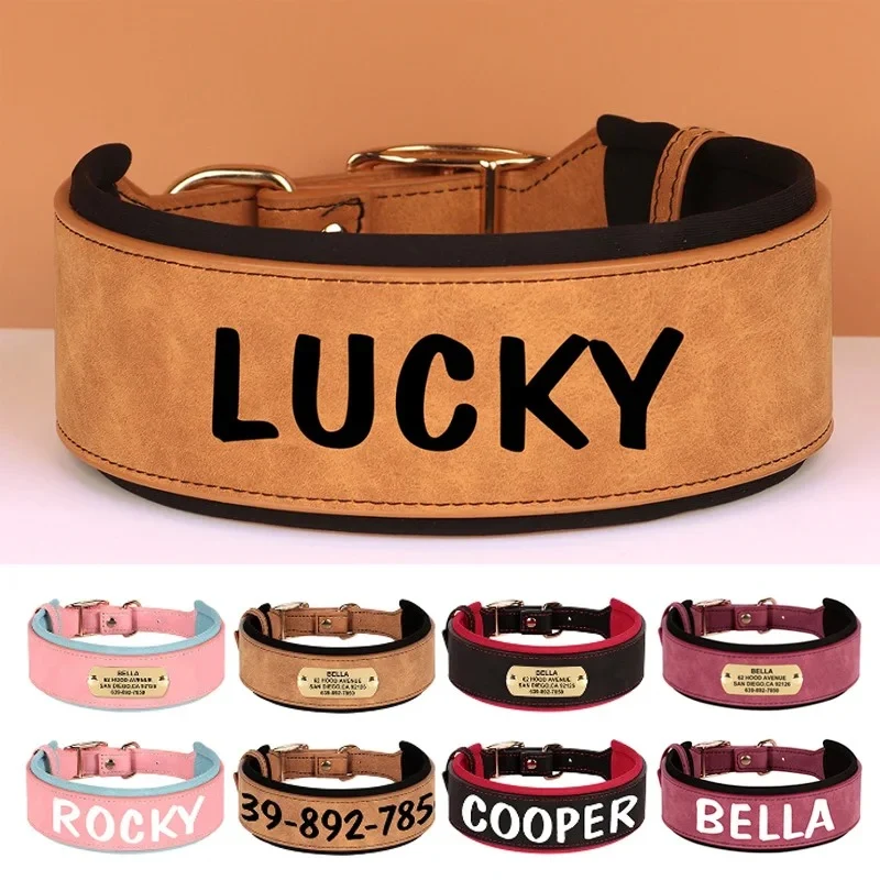 Collier Cuir Personnalisé Renforcé Gros Chien