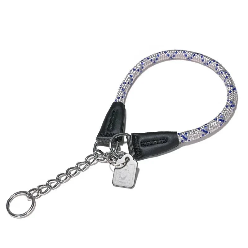 Collier Étrangleur Corde Blanc Gros Chien
