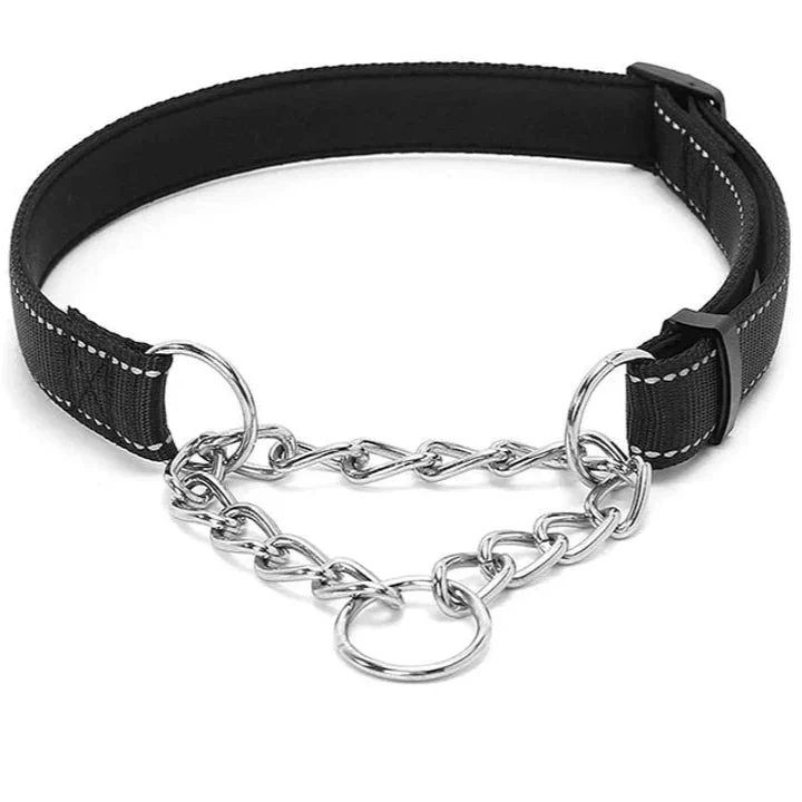 Collier Étrangleur Nylon Noir Gros Chien