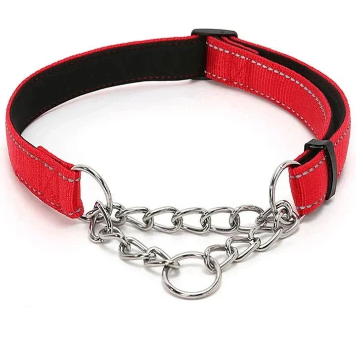 Collier Étrangleur Nylon Rouge Gros Chien