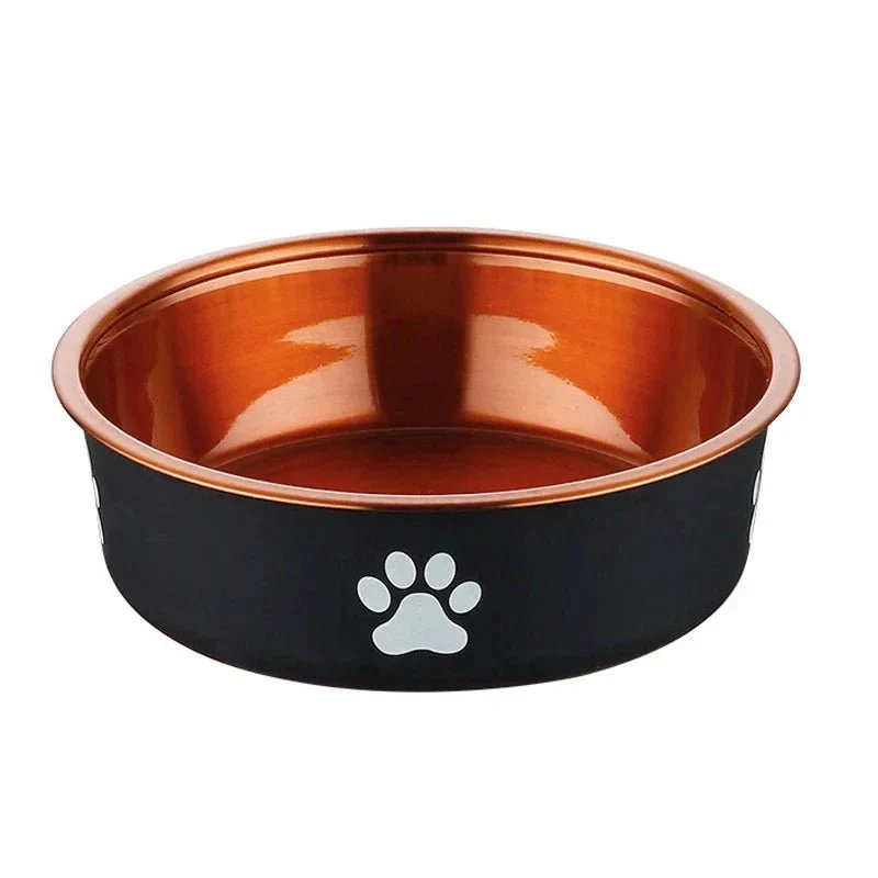 Gamelle Antidérapante Inox Brun Or Chien