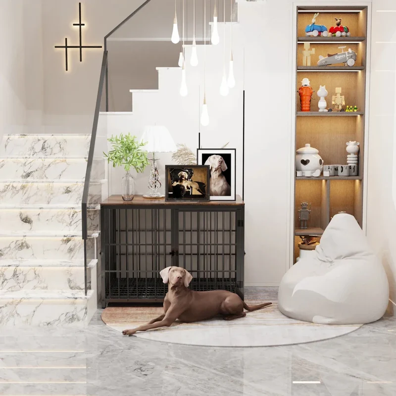 Meuble Cage Chien Design 3 Portes