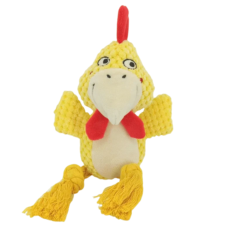 Peluche Coq Sonore Squeak Chien Joueur