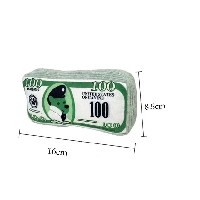 Peluche Faux Billets Sonore Pour Chien