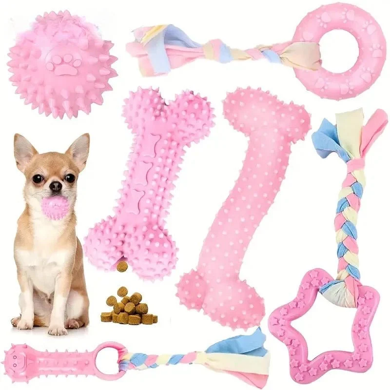 Lot 6 Jouets Mâcher Indestructibles Chien