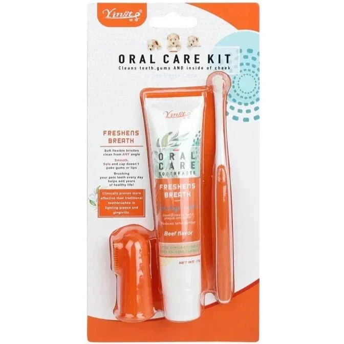 Pack Brossage Dents Chien Goût Bœuf Vanille