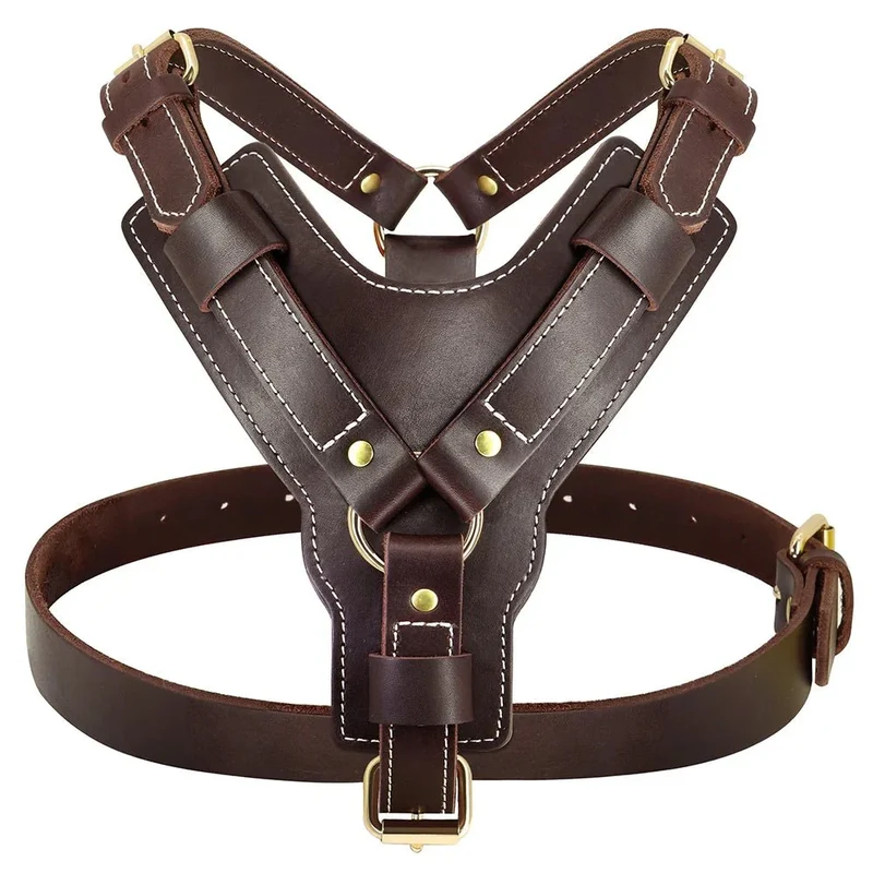 Harnais Cuir Véritable Luxe Molosse