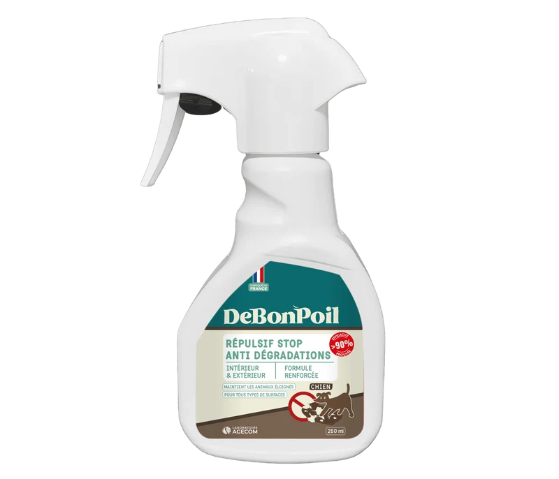 Spray répulsif chien intérieur extérieur DeBonPoil 🐾