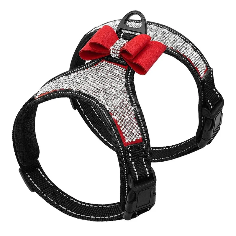 Harnais Paillettes Fantaisie Chien 5 Coloris