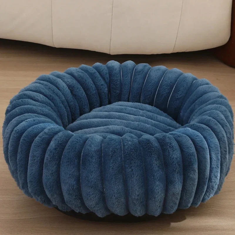 Panier Velours Bleu Foncé Gros Chien