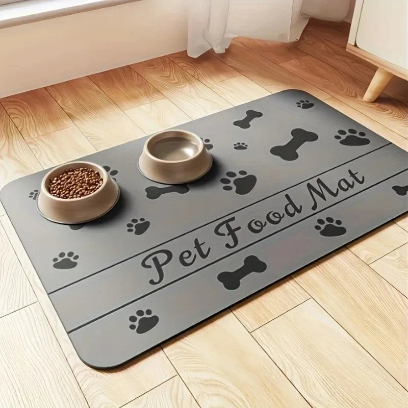 Tapis Gamelles Antidérapant Absorbant Chien