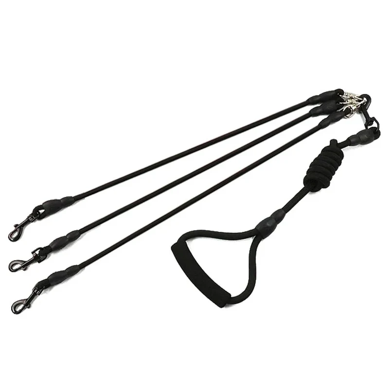 Laisse Triple Nylon Trois Chiens Simultanés