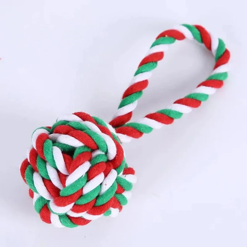 Jouet Corde Boule Noël Chien Résistant