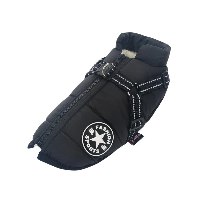 Veste Hiver Imperméable Chien Harnais Intégré