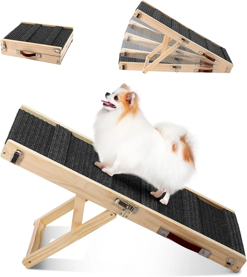 Rampe Pliable Bois Chien Hauteur Réglable