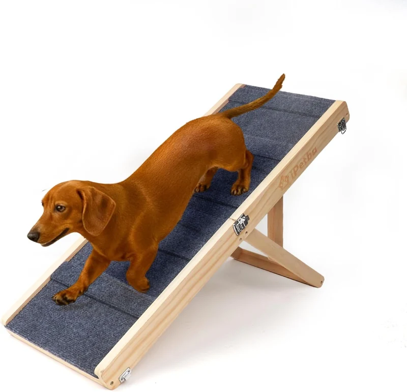 Rampe Bois Réglable Antidérapante Chien 84cm