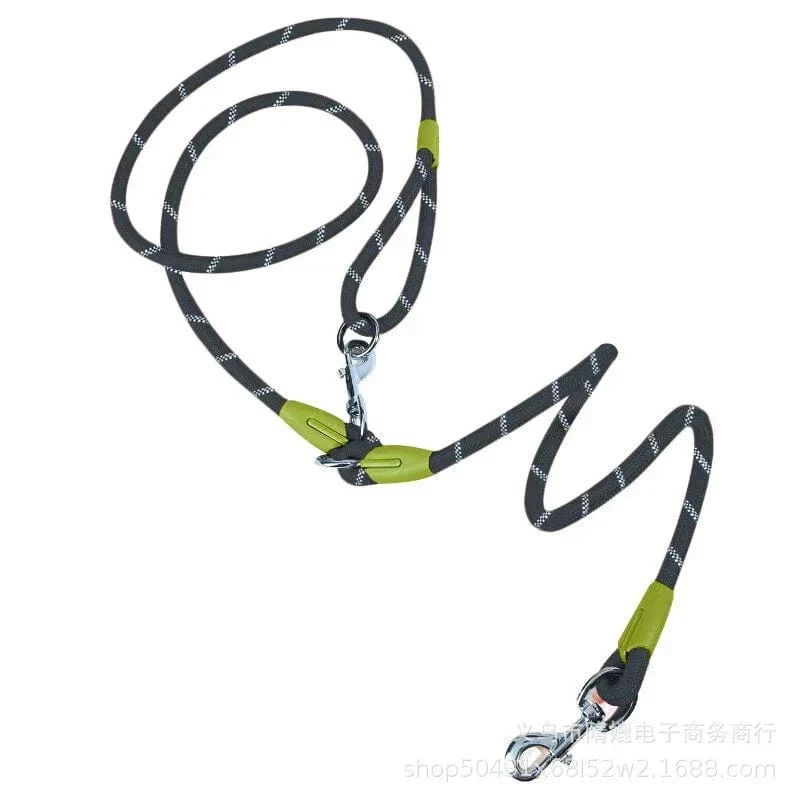 Laisse Réfléchissante Nylon Chien Mains Libres 240cm