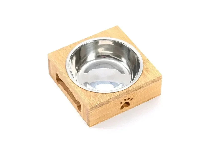 Gamelle Céramique Support Bambou Chien M L