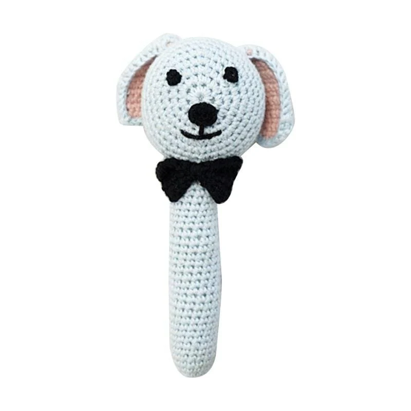 Hochet Coton Tricoté Jouet Doux Chien