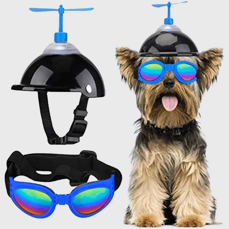 Casque Moto Cuir Vintage Chien Rétro