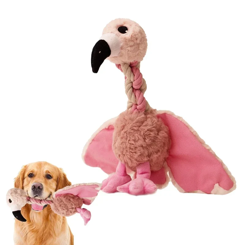 Peluche Oiseau Corde Sonore Gros Chien