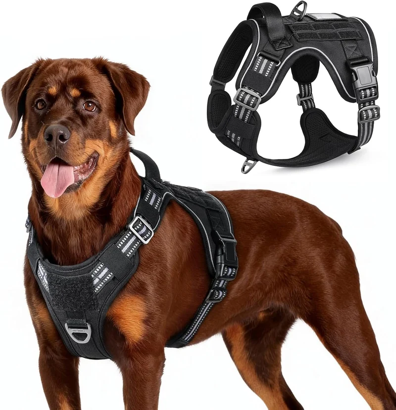 Harnais Tactique Anti-Traction Gros Chien Nylon L