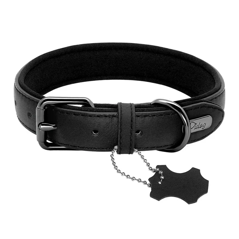 Collier Cuir Véritable Réglable Gros Chien
