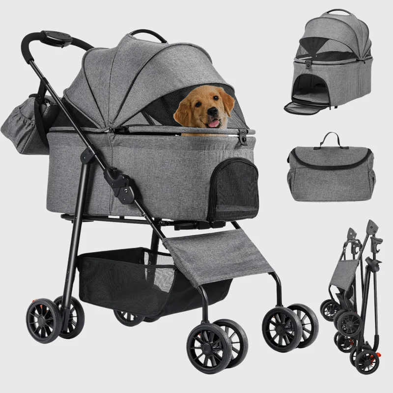 Poussette Gros Chien Tout Terrain Pliable