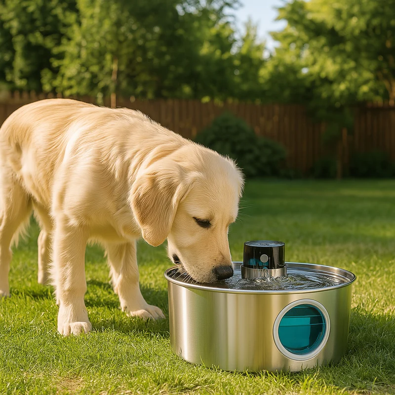 Fontaine Extérieure Eau Gros Chien Auto
