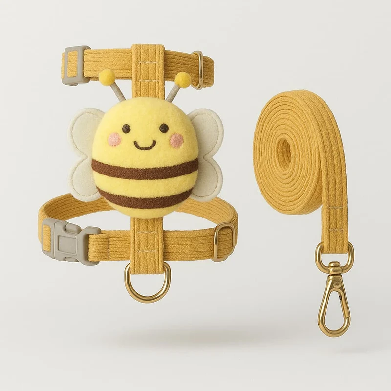 Harnais Fantaisie Abeille Petit Chien Laisse Incluse