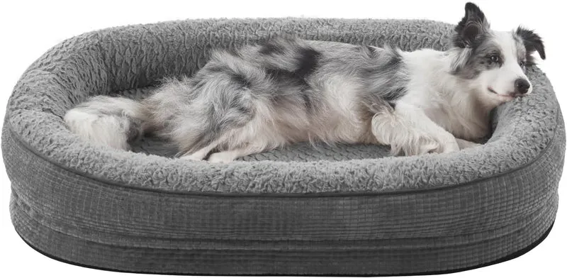 Panier Orthopédique Déhoussable Chien Gris