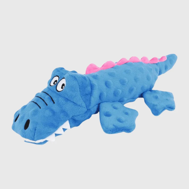 Peluche Crocodile Couinante Chien 4 Coloris