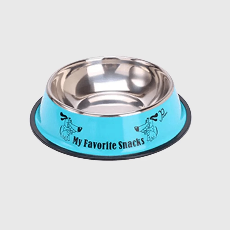 Gamelle Inox Antidérapante Gros Chien Bleue
