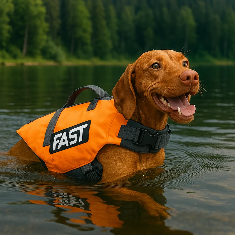 Gilet Sauvetage Chien Aérodynamique Orange
