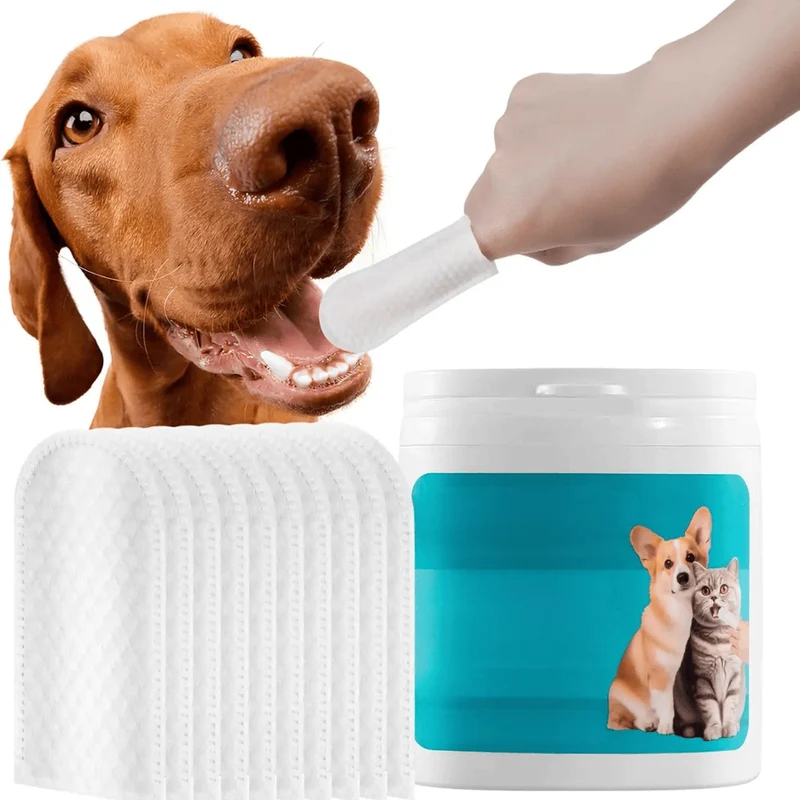 Lingettes Dentaires Doigt Chien Hygiène Bucale