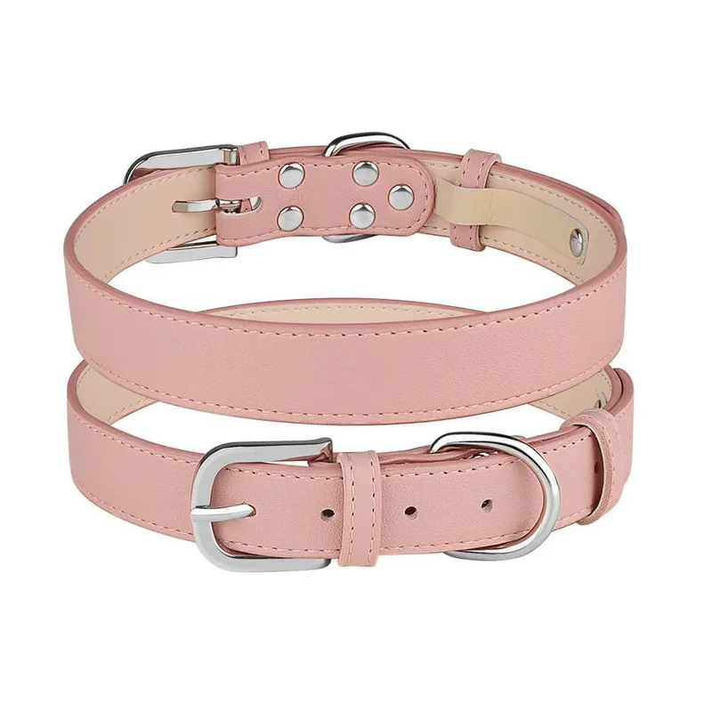 Collier Cuir PU Chiot Grande Race S-XL