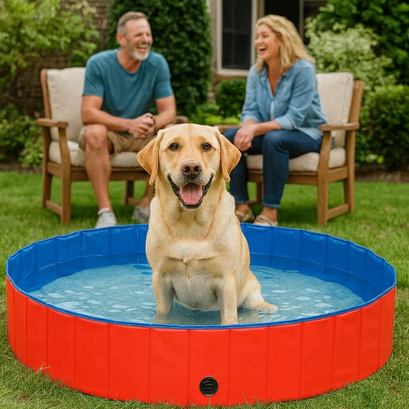 Piscine Pliable Chien XXL 80-100cm Résistante