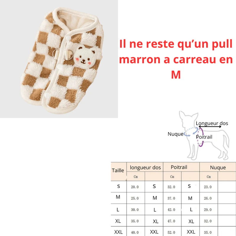 Manteau Pull Hiver Déstockage Gros Chien
