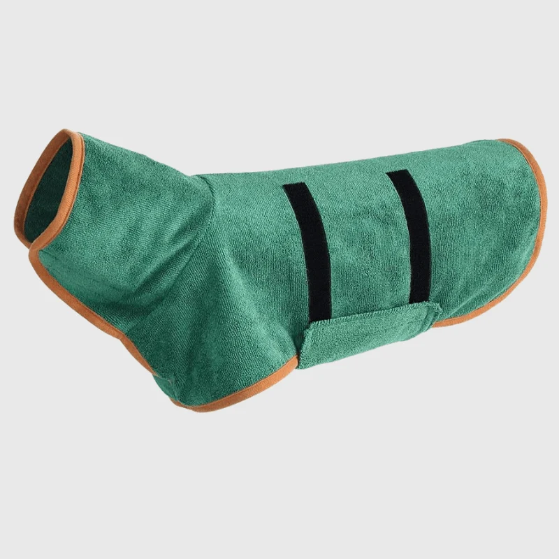Peignoir Absorbant Chien XS-XL Vert Gris