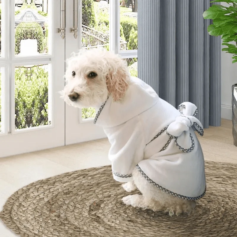 Peignoir Chien Pattes Microfibre Séchage Rapide