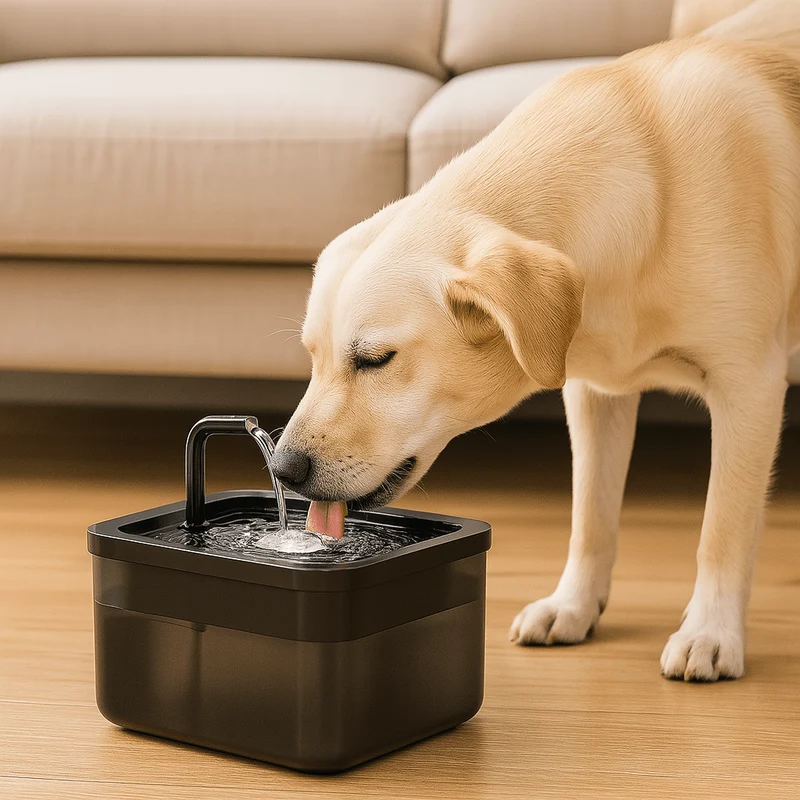 Fontaine Eau Filtrante Chien 2.5L Inox