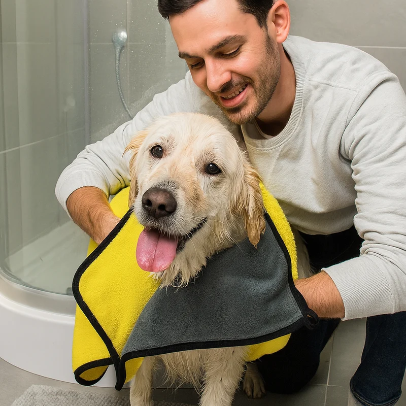 Peignoir Séchage Rapide Chien Microfibre Absorbant