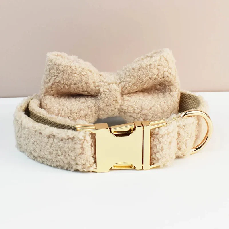 Collier Rembourré Chien Réglable Nœud Papillon